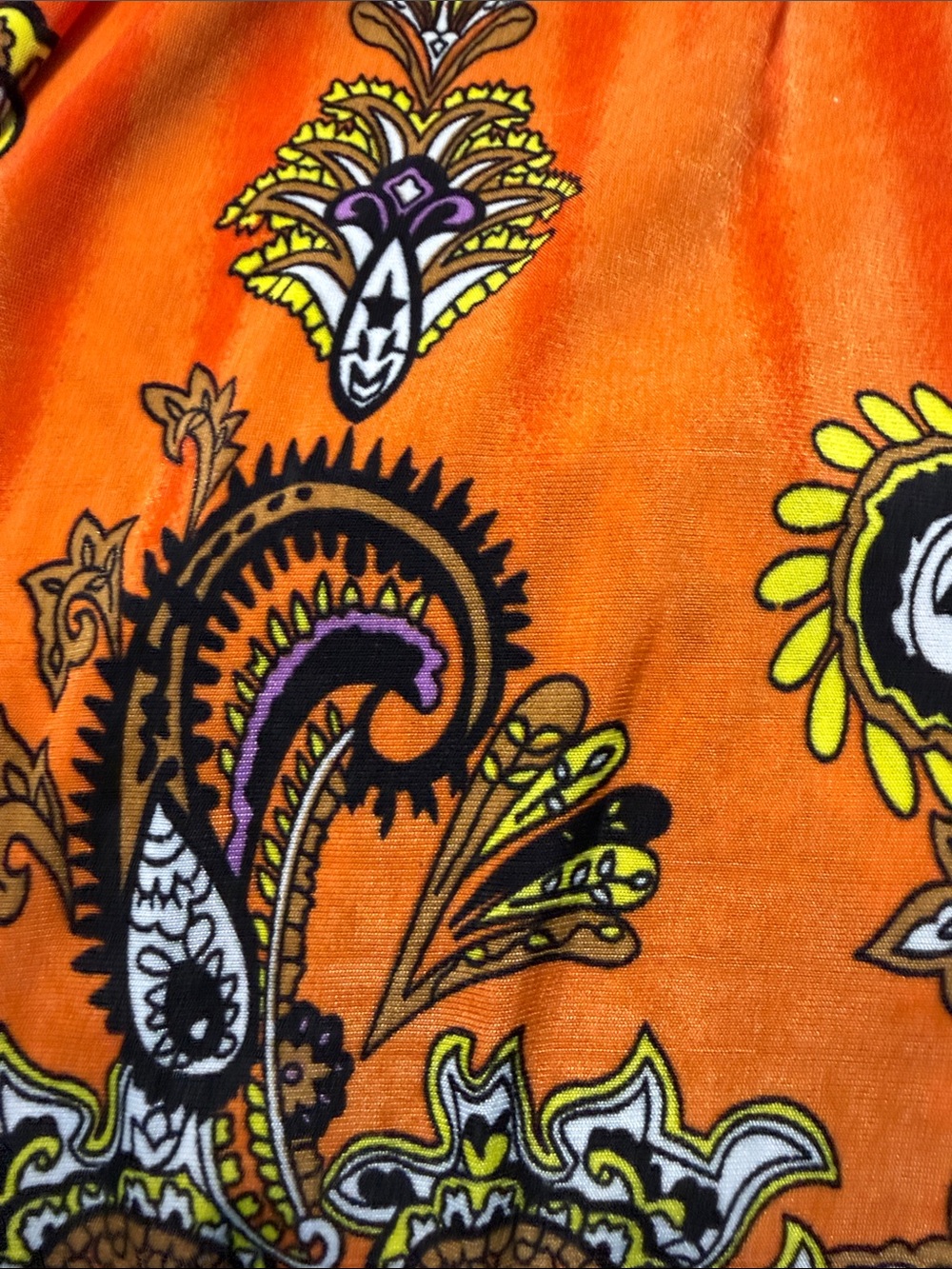 Magic Vibrant Orange & Lime Paisley Midi Dress - Picture 9 of 9